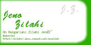 jeno zilahi business card